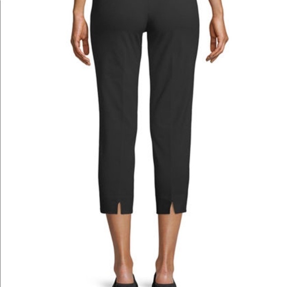 Piazza Sempione side zipper Made in Italy Straight-Leg Cropped Pants navy - Picture 3 of 14